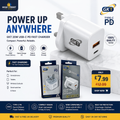 GKT 20W USB-C PD Fast Wall Charger | UK Plug Type-C Power Delivery Adapter